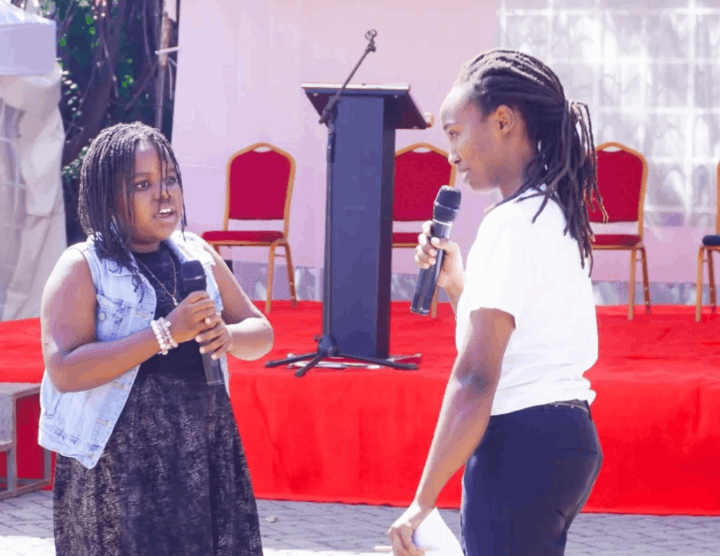 A child emceeing the safer internet day commemoration on Tuesday Februry 10 2026