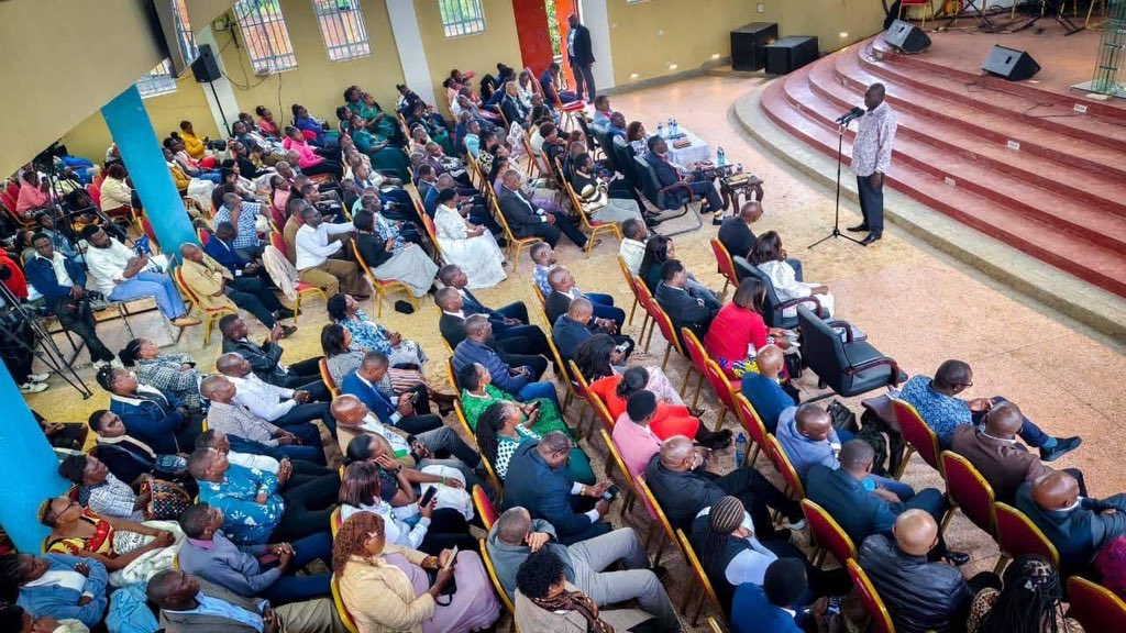 Former Deputy President Rigathi Gachagua addresses a congregation at the Pentecostal Evangelistic Fellowship of Africa (PEFA) All Nations Church in Karatina, Nyeri County, on Sunday, August 23, 2026.
