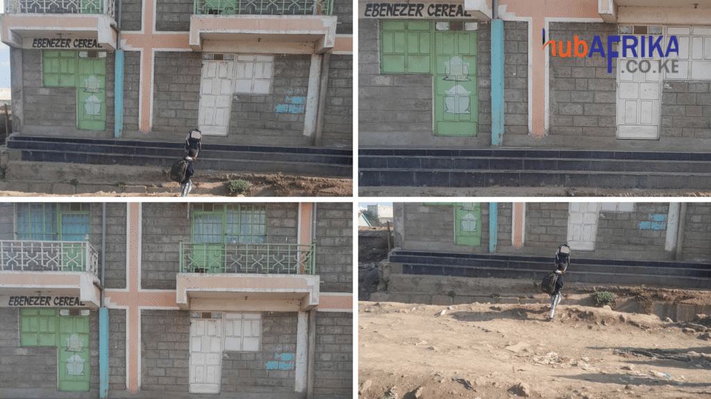 Multi-story residential building with raised stone foundations designed to withstand blocked drainage and sewage overflow during extreme weather linked to the climate crisis.