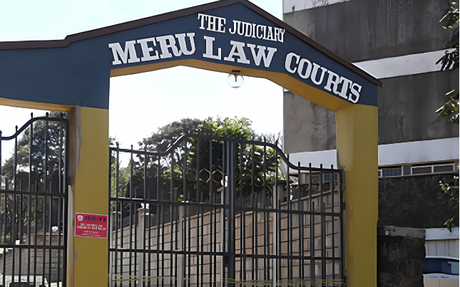Entrance gate of the Meru Law Courts where police obtained a custodial order against prime suspect man Solomon Kathurima Kairemia.