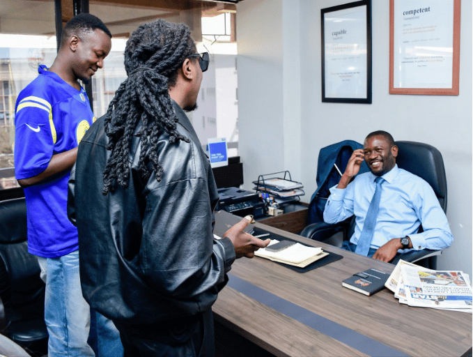 Allan Ademba and Edwin Sifuna hold discussions on youth voter registration in Nairobi